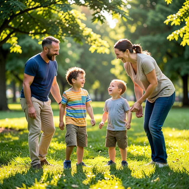Happy family resulting from successful fertility preservation