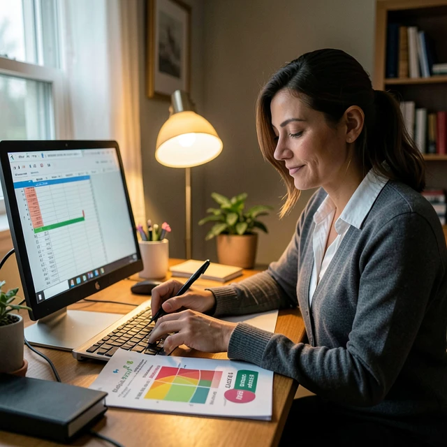 Woman creating a detailed budget plan for medical treatments