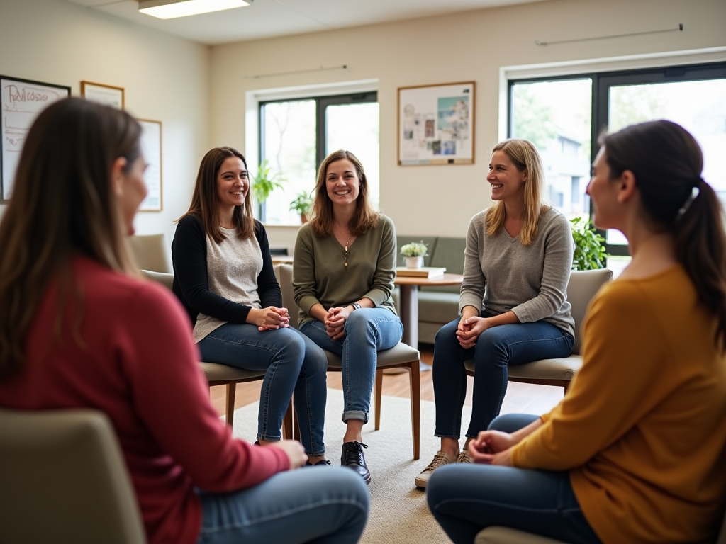 Support group discussing fertility preservation