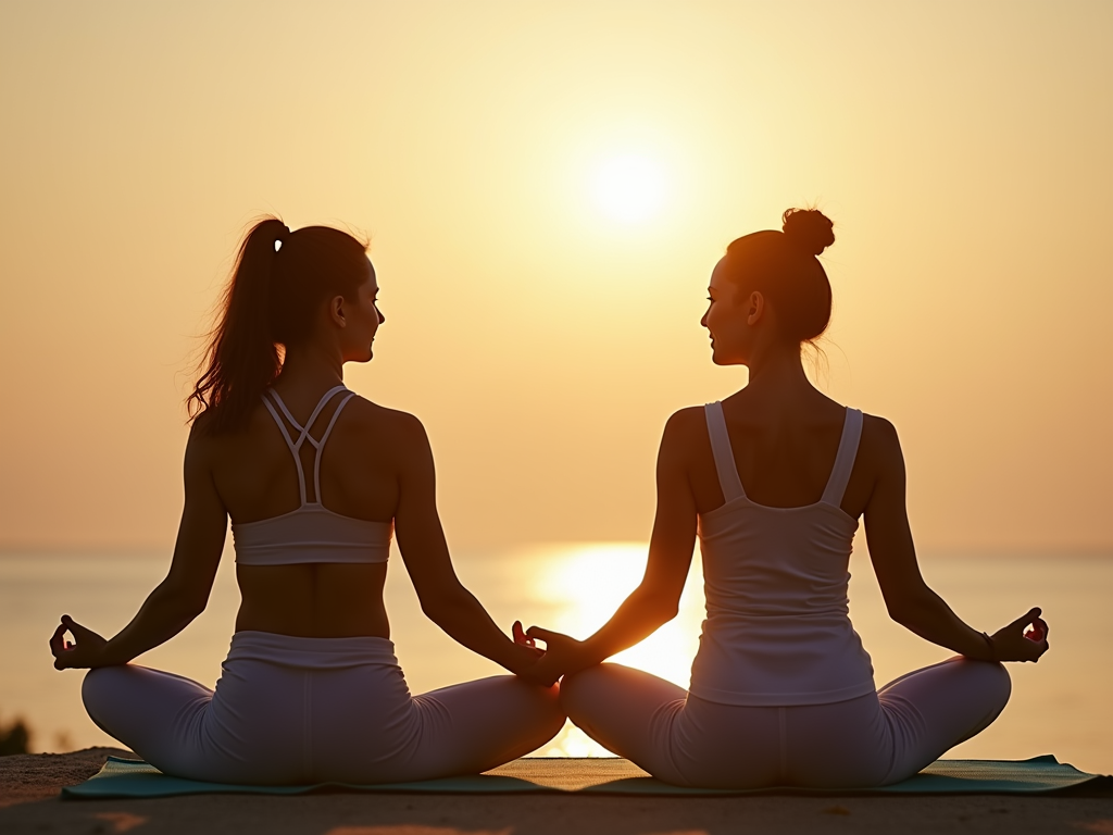 Couple preparing for fertility treatments through yoga