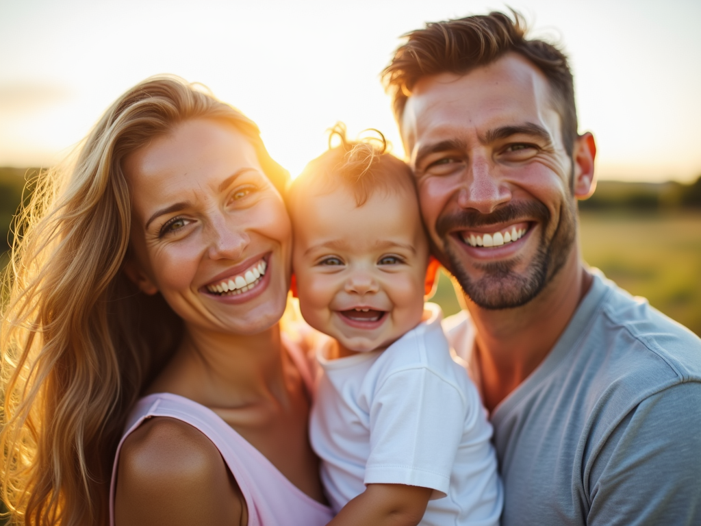 Family celebrating IVF success