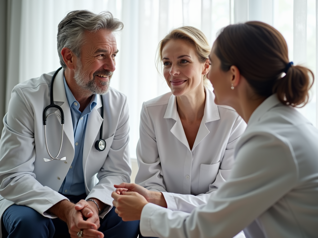 Couple consulting doctor about IVF