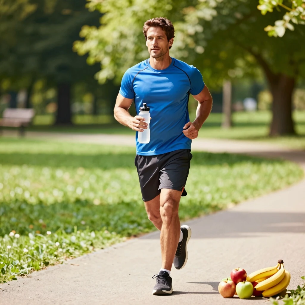 Man living a healthy lifestyle to support fertility