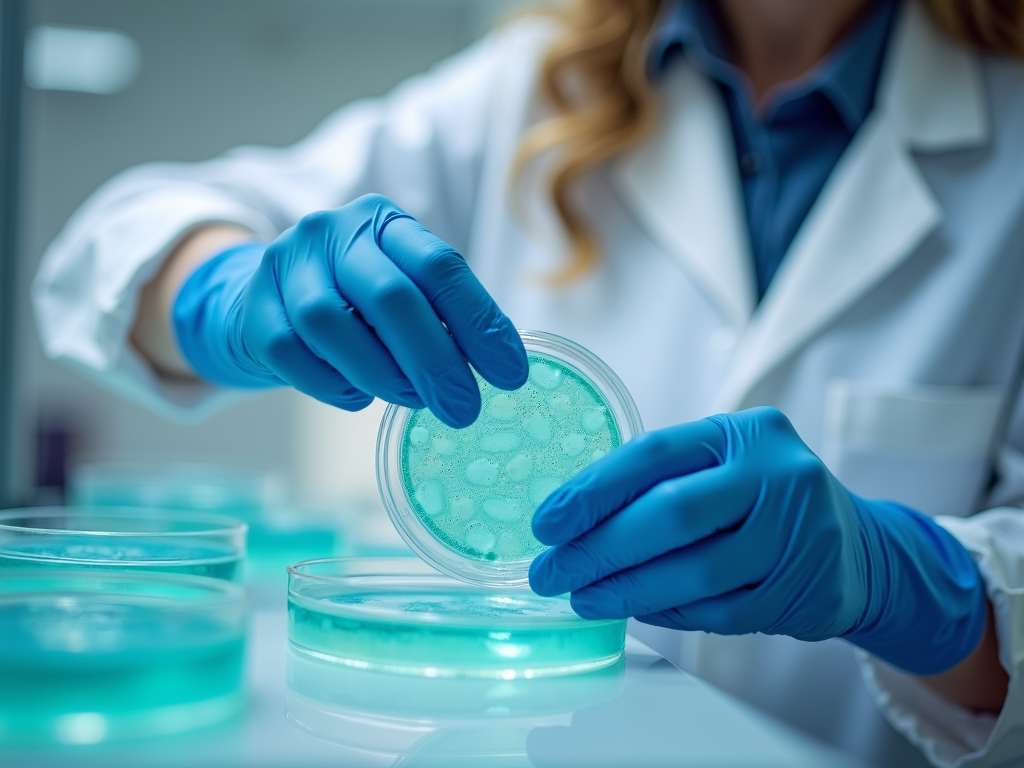 Laboratory technicians working on IVF procedures.