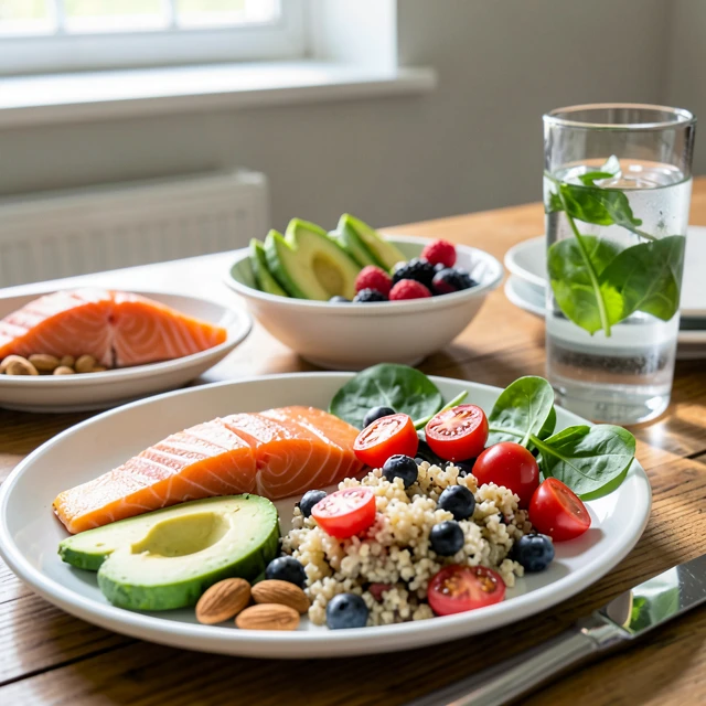 Nutritious meal plate recommended for boosting fertility during IVF