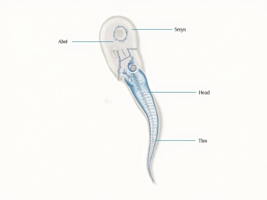 Diagram of a healthy sperm cell