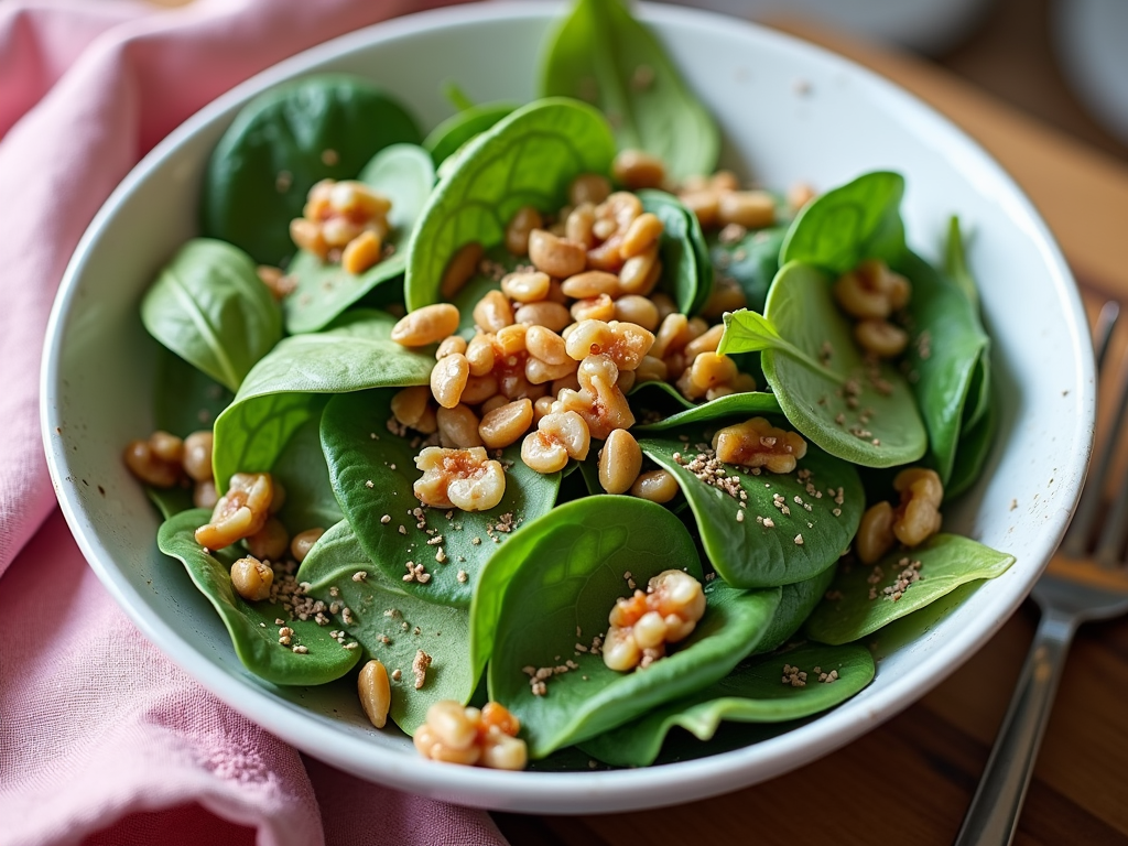 A colorful salad rich in fertility-boosting nutrients like leafy greens, nuts, and seeds.