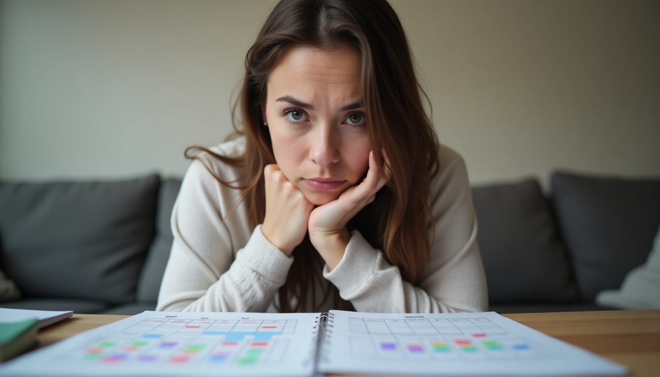 Woman managing IVF medication schedule.
