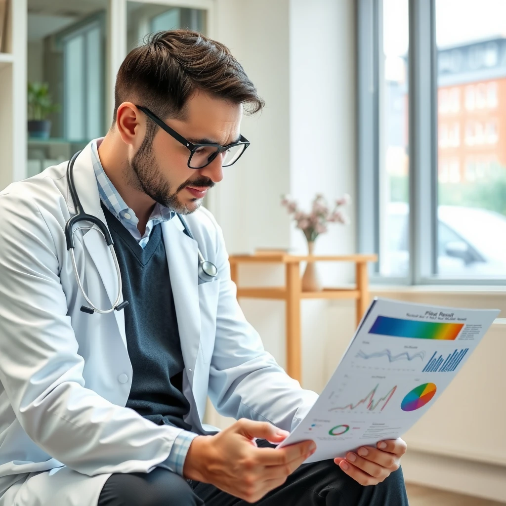 Doctor consulting with a male patient about fertility issues