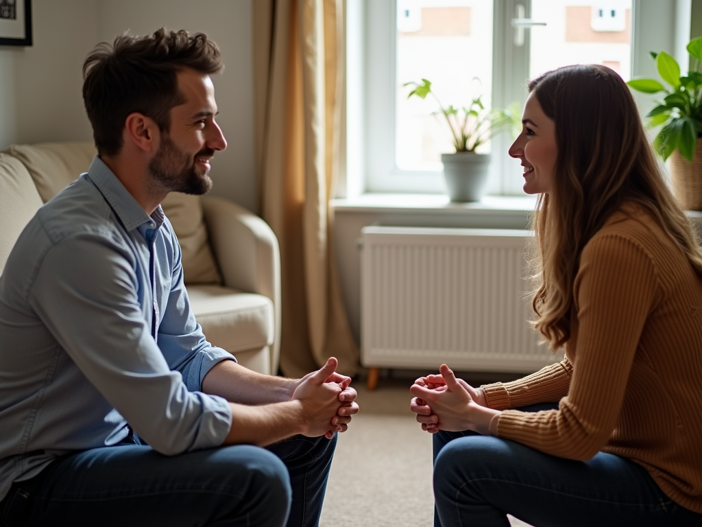 Couple in counseling for infertility support