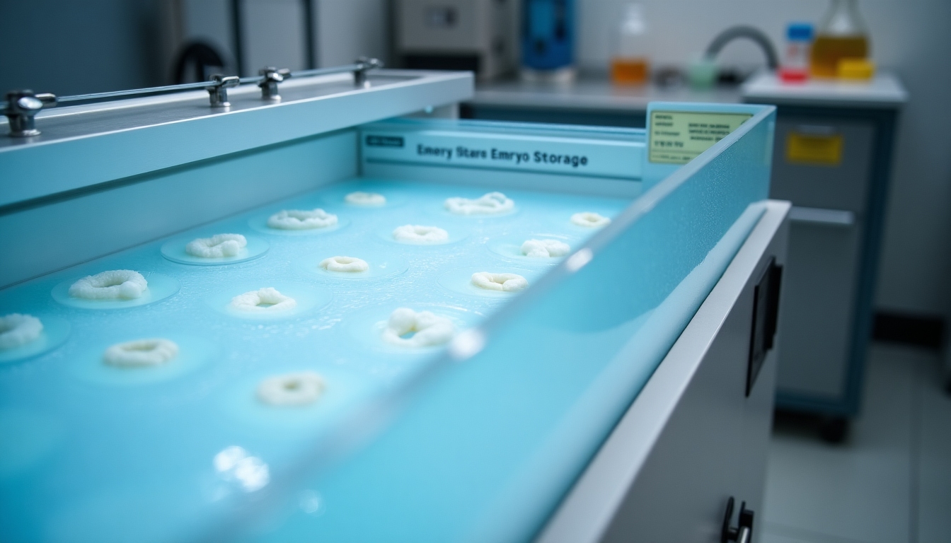 A cryopreservation tank used for storing embryos