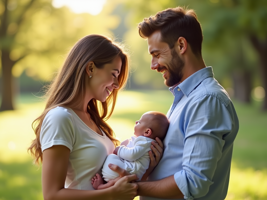 Happy family after successful IVF treatment
