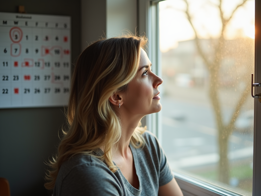 Woman reflecting on the emotional weight of infertility.