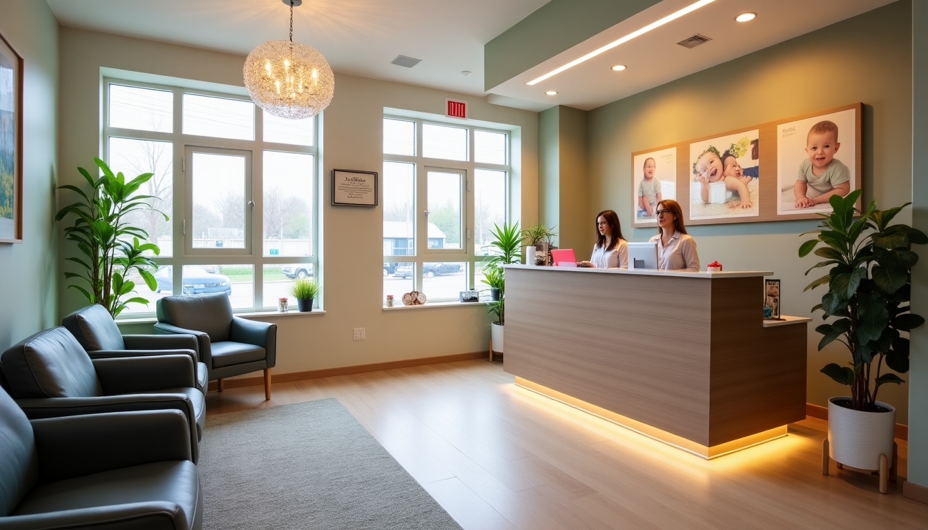 A welcoming fertility clinic with calming decor and friendly staff