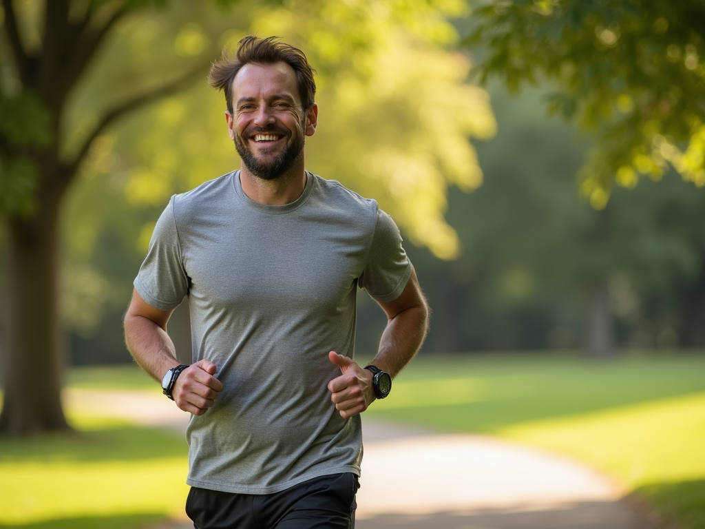 Man exercising for better reproductive health