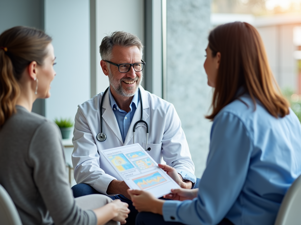 Doctor discussing fertility treatments