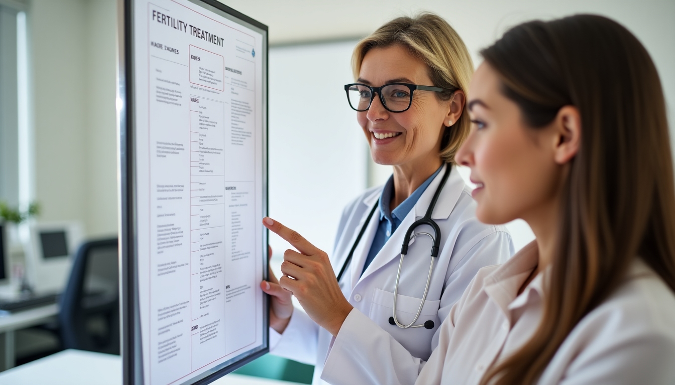 Doctor discussing fertility treatment plan with patient
