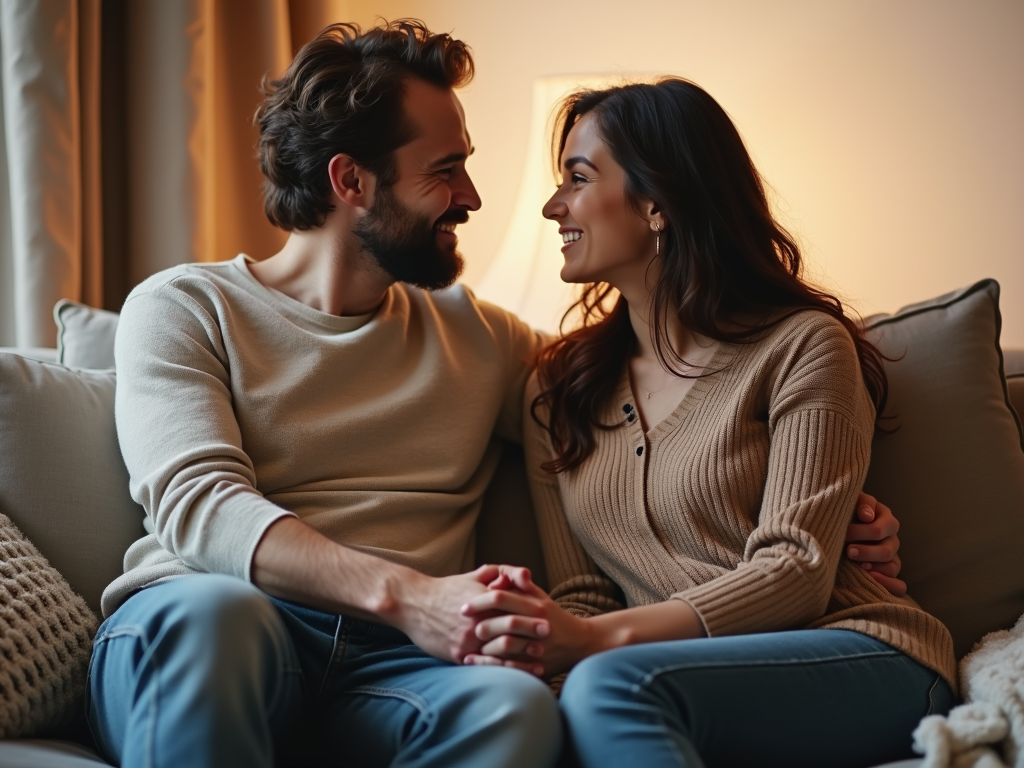 Couple supporting each other during infertility