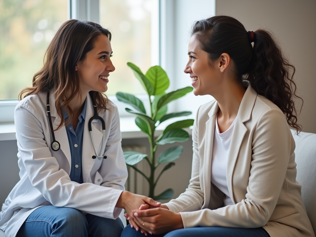 Doctor discussing infertility diagnosis with a couple