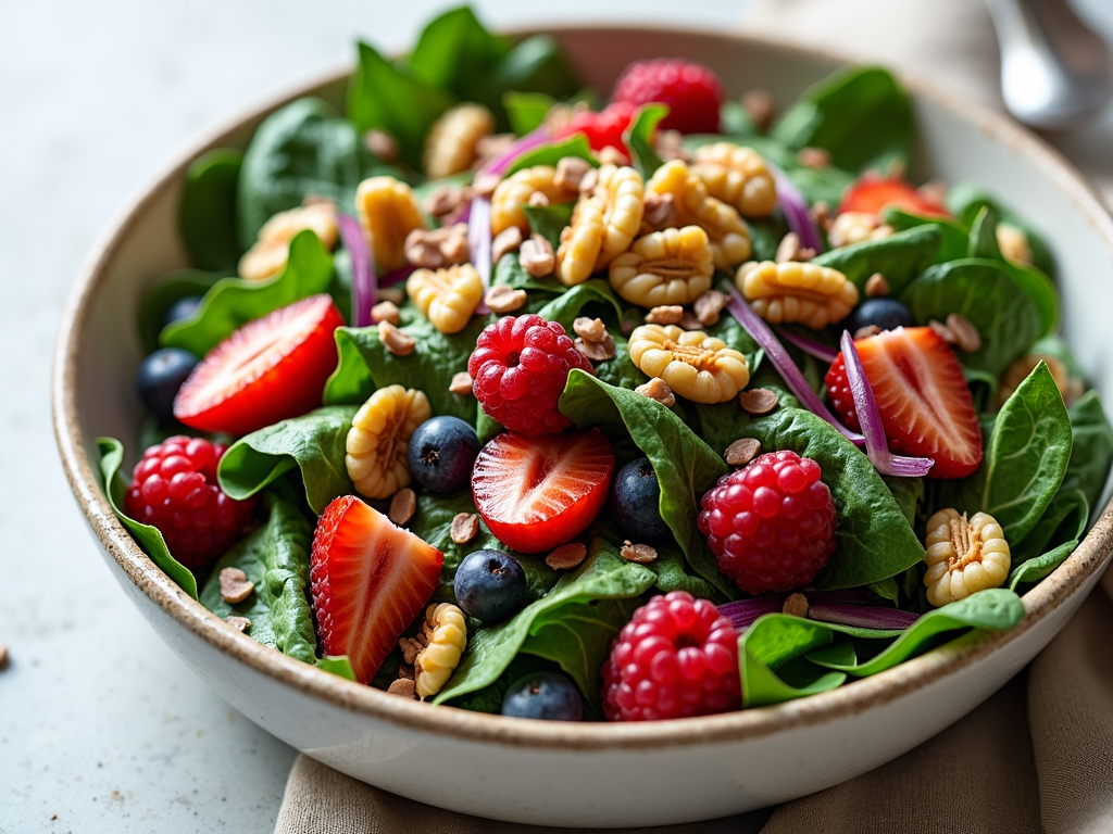 A healthy salad rich in fertility-boosting nutrients.