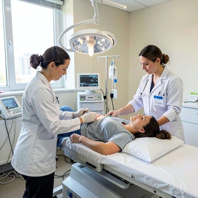Medical procedure of intrauterine insemination IUI in a fertility clinic