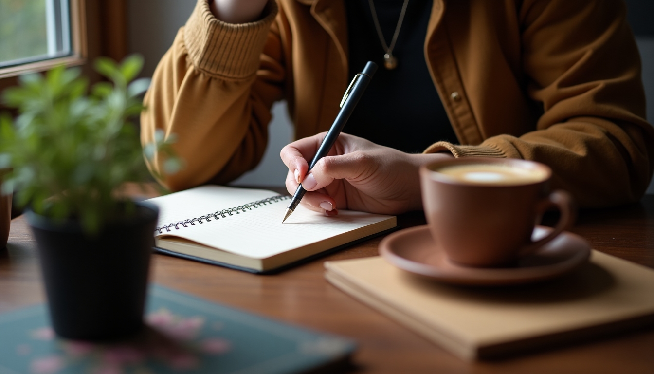 Person journaling for emotional support