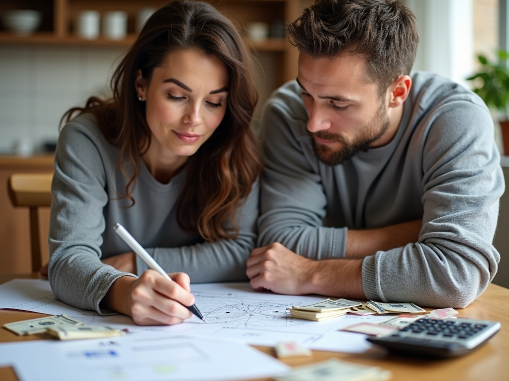 Couple planning IVF finances