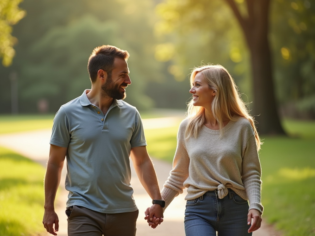 Couple supporting each other through fertility journey