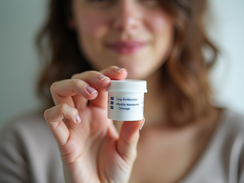 Woman taking fertility medication