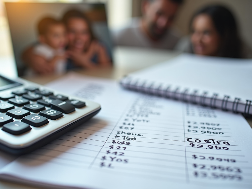 Calculator and notebook with IVF cost estimates