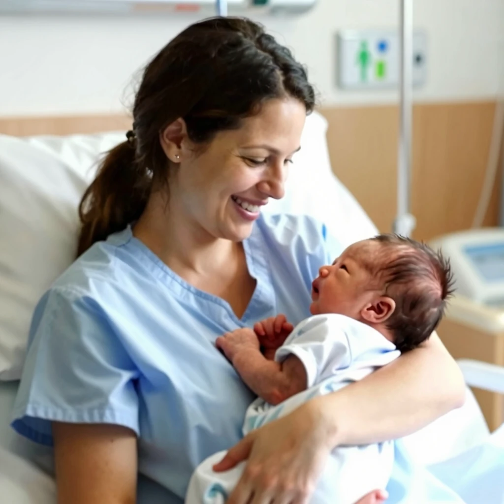 Mother and baby after successful fertility preservation