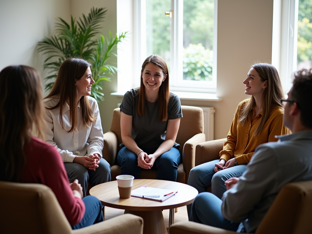 A support group meeting for people going through fertility treatments.