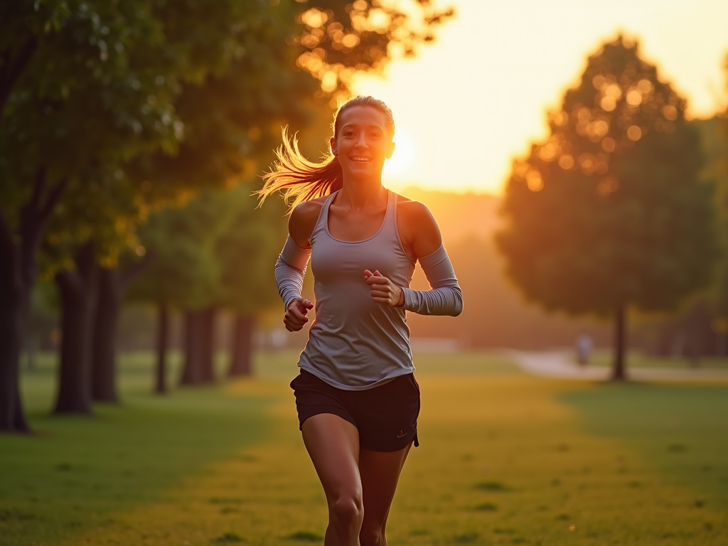 Woman running to boost fertility