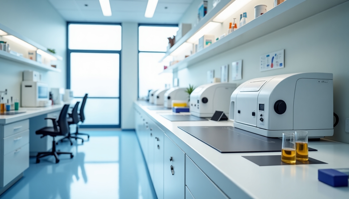 A fertility clinic laboratory with advanced scientific equipment used for IVF and egg freezing.