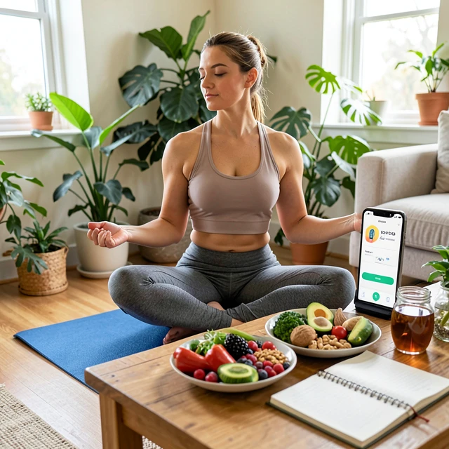 Woman practicing lifestyle adjustments to support PCOS management and fertility