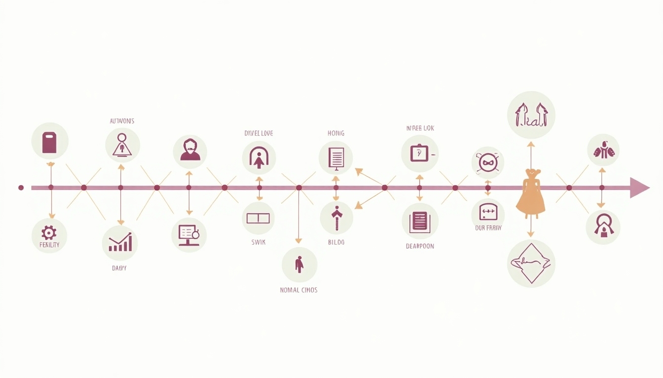 A timeline showing women's fertility across different ages