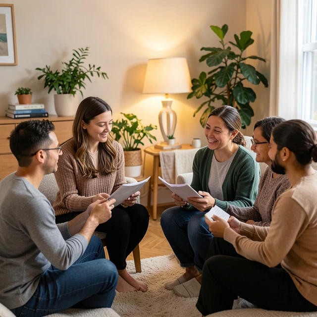 People finding emotional support in an infertility group session