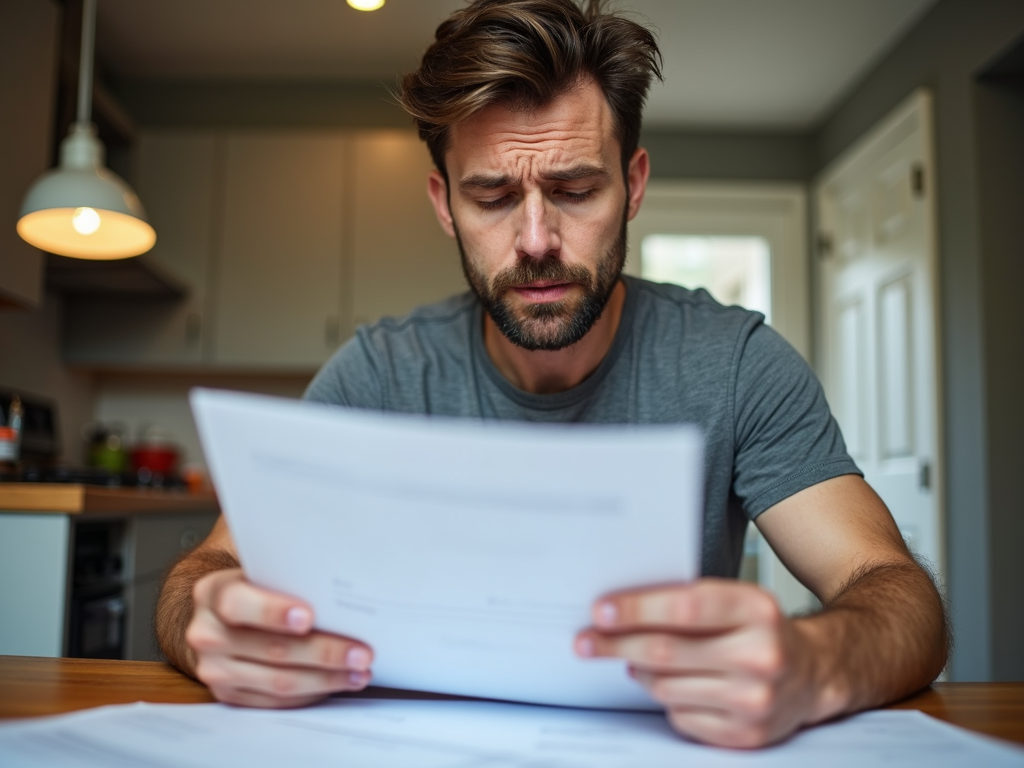 Man reviewing fertility treatment paperwork