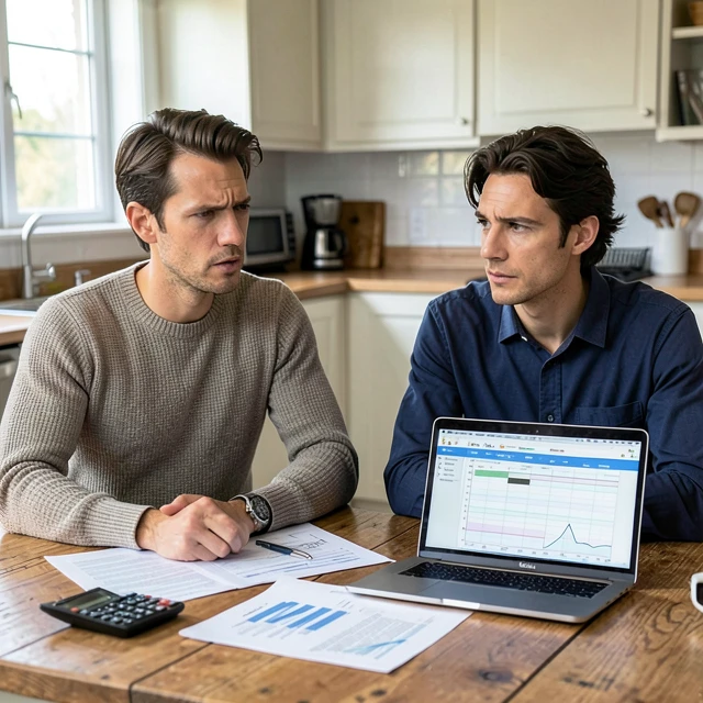Couple budgeting for fertility treatments at home