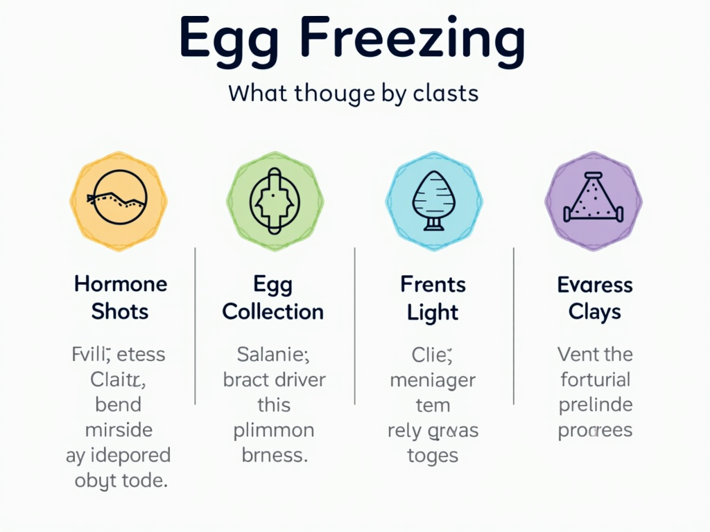 Infographic of egg freezing process and costs