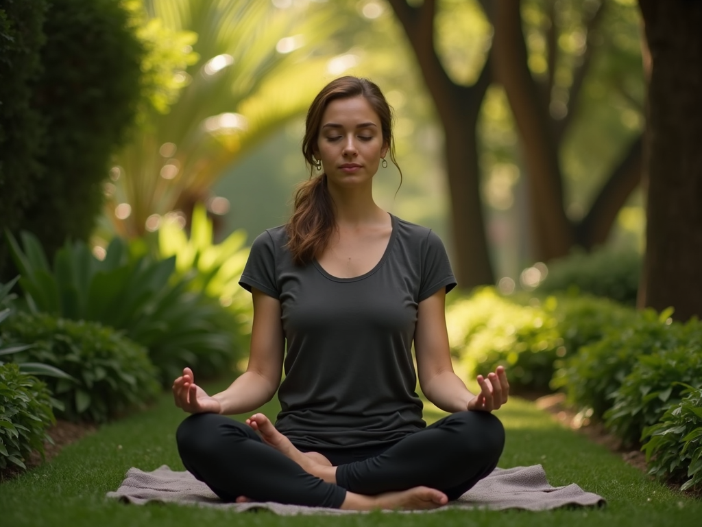 A person practicing mindfulness, finding peace amidst the challenges of infertility.