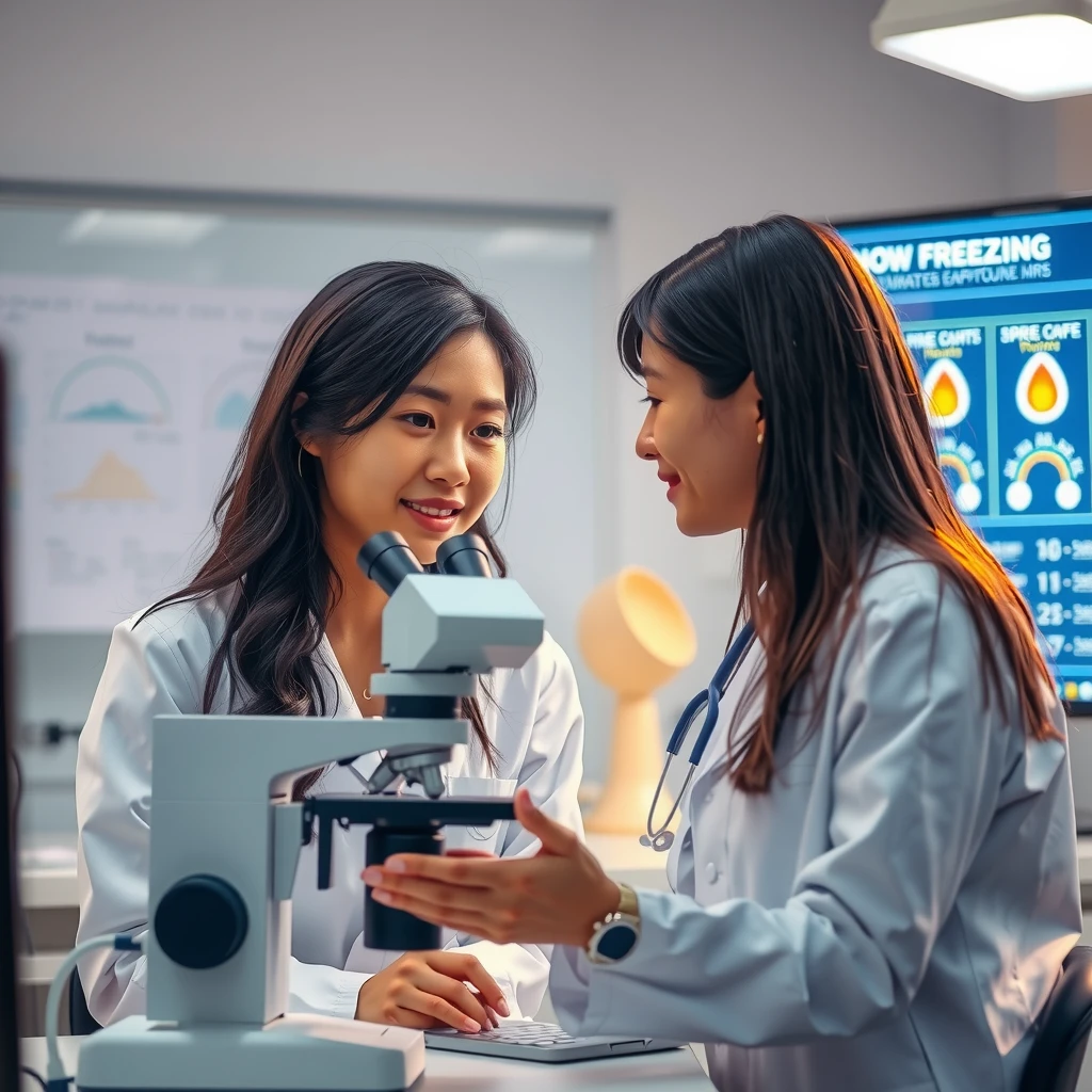 Young woman discussing egg freezing options with fertility specialist