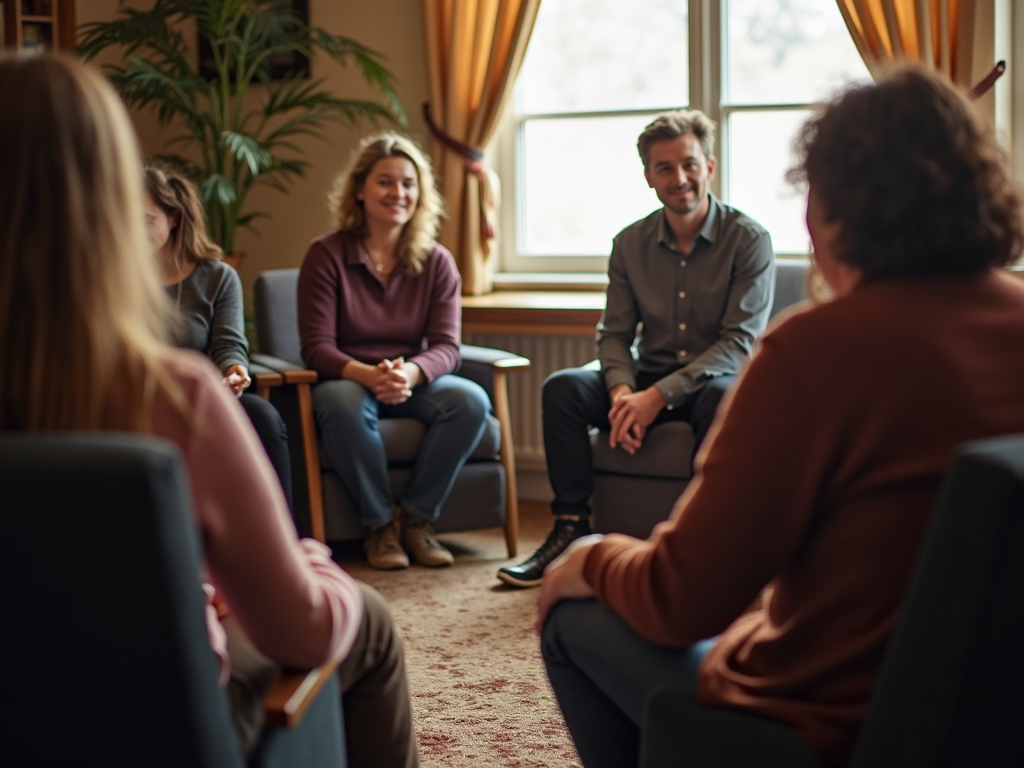 Infertility support group meeting.