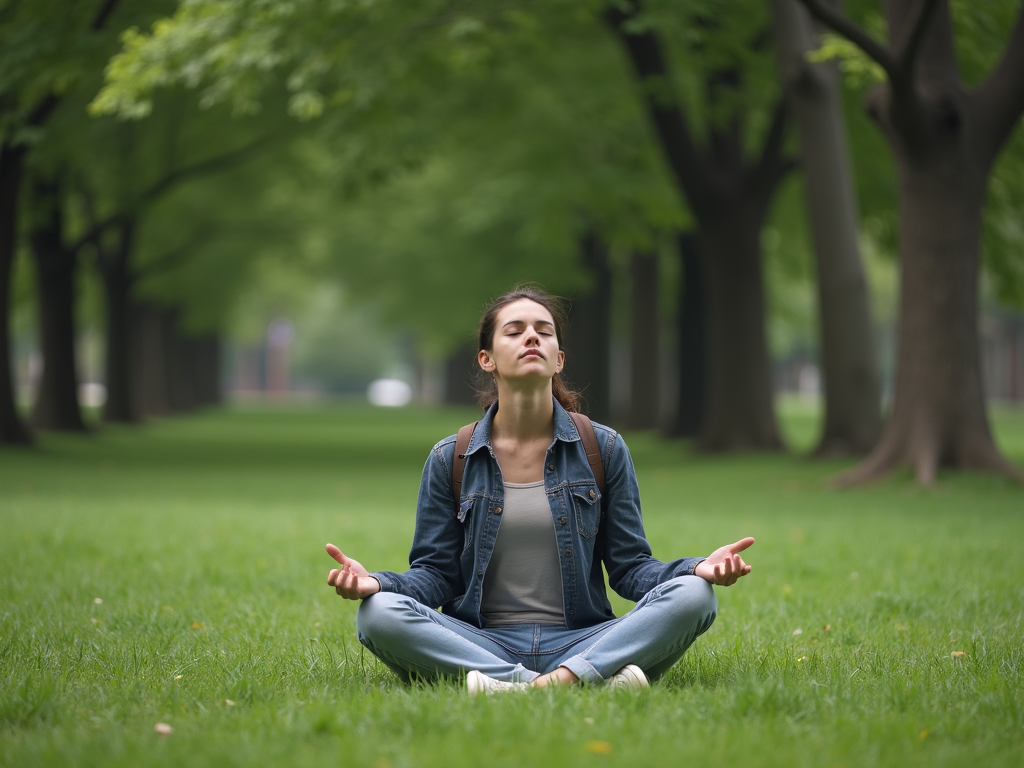 Person practicing mindfulness to cope with infertility