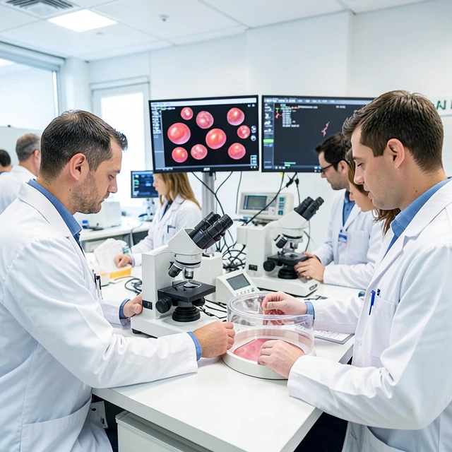 Modern IVF lab with advanced embryo monitoring and genetic testing technology