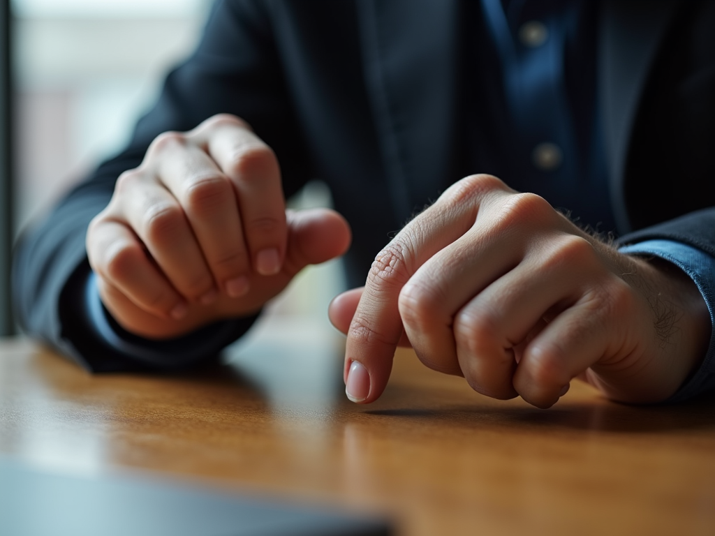 Hand showing signs of stress related to ejaculatory issues