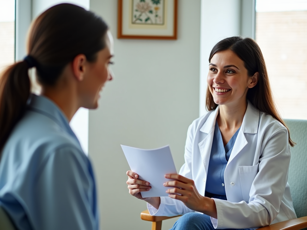 Doctor explaining fertility preservation to patient