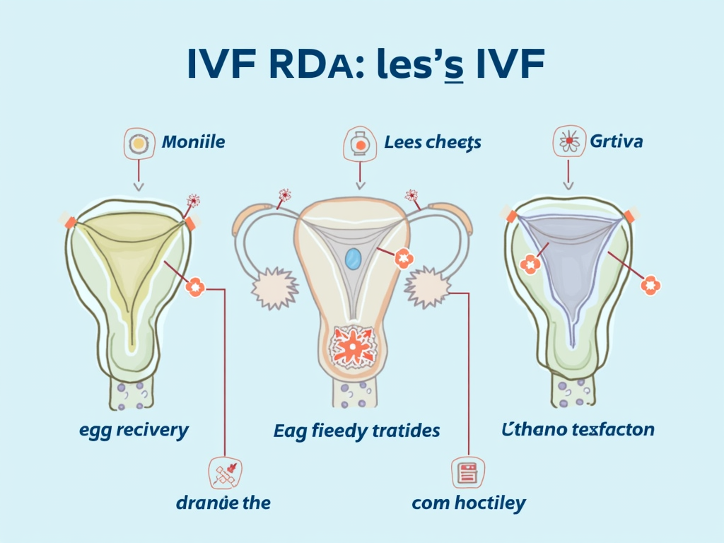 Infographic of the IVF process steps