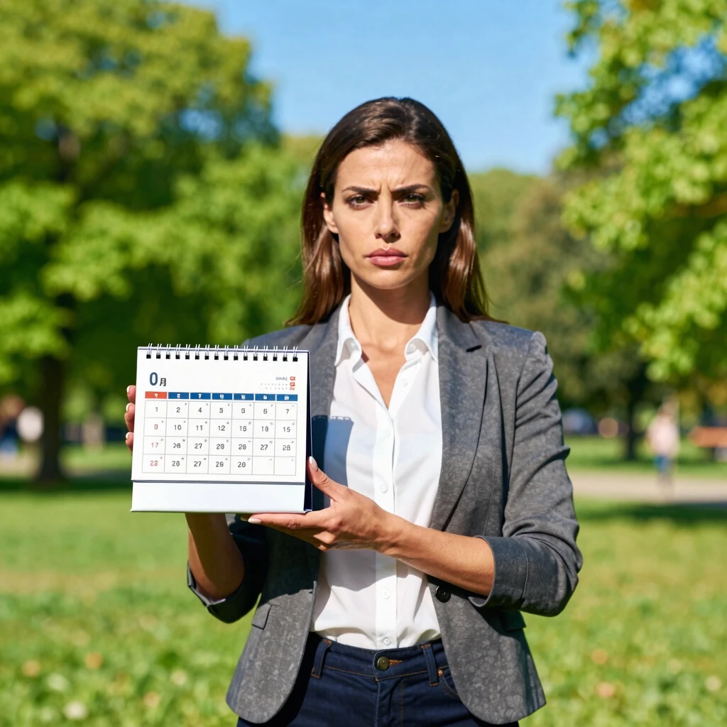 A woman thoughtfully planning her fertility future in a peaceful park setting