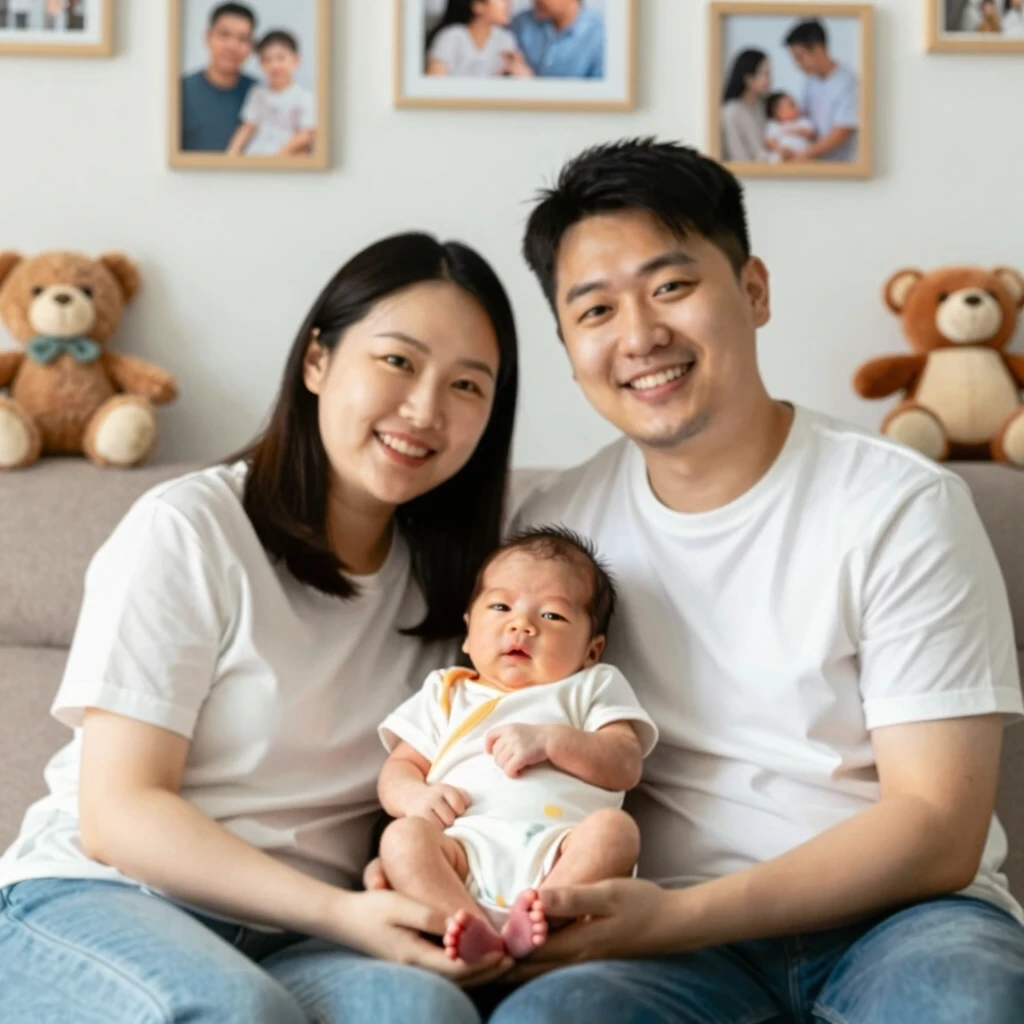 Family celebrating after successful fertility treatment